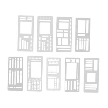 Imagem de Tachiuwa Conjunto de 9 Estênceis para Diário, Planejador, Caderno de Anotações, Scrapbook E Agenda.