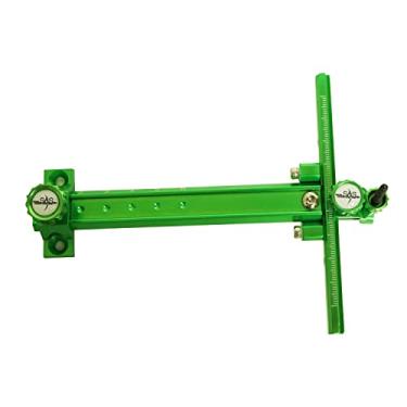 Imagem de Arco recurvo com arco CNC mira em forma de T ajustável com anel e pino óptico de fibra única de alumínio destacável para competição composta estilo olímpico caça prática alcance direito ou lh (verde)