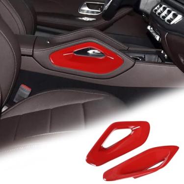 Imagem de Tumukiw Guarnição lateral do apoio de braço de controle central compatível com Mercedes Benz GLE350 W167 400d 450 GLE C167 53 63 S AMG GLS450 X167 580, acessórios interiores da tampa do console