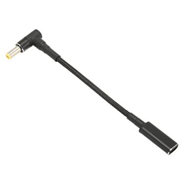 Imagem de Adaptador de energia 100W USB C A 5,5 x 2,5 mm seguro e durável de tipo C para 5x2, adaptador de energia PD Mm para laptop adequado para viagens