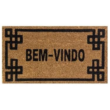 Imagem de Capacho Bem-Vindo 60x33cm em Fibra de Coco – Antiderrapante, Durável, Decorativo para Entrada de Casa, Apartamento e Escritório
