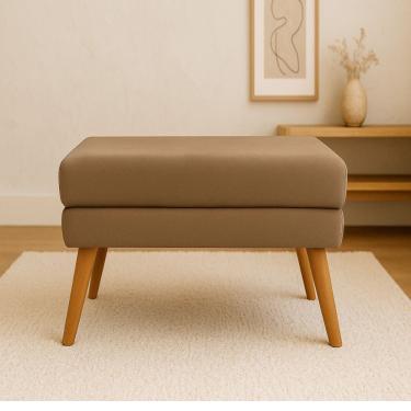 Imagem de Puff Decorativo Itália Material Veludo- Star Confort Castor