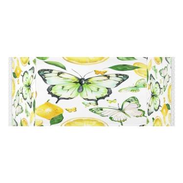 Imagem de Wassud Capas de lavadora e secadora de borboleta limão, protetor de lavadora com sacos de armazenamento, capa de geladeira à prova de poeira com bolsos para lavanderia doméstica, cozinha, 120 x 55 cm