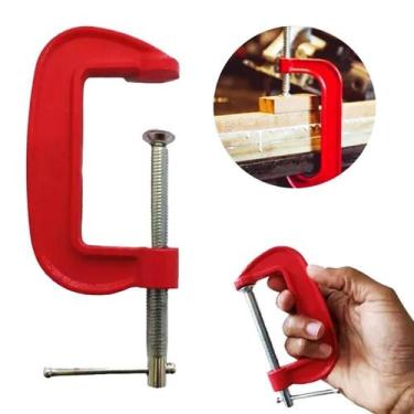 Imagem de Kit grampos marceneiro tipo c sargento 3 peças jogo completo profissio