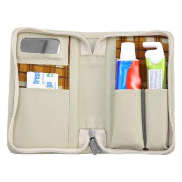 Imagem de Kit Higiene Bucal Pratik em Couro 777 Galvani, Bone