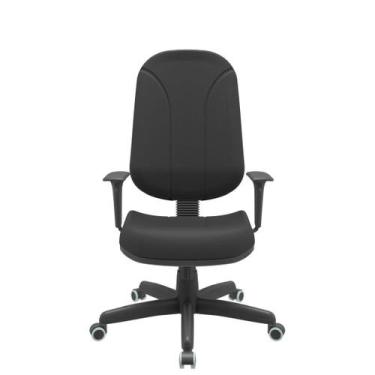 Imagem de Cadeira Presidente Operativa Plaxmetal Mecanismo Relax Preto