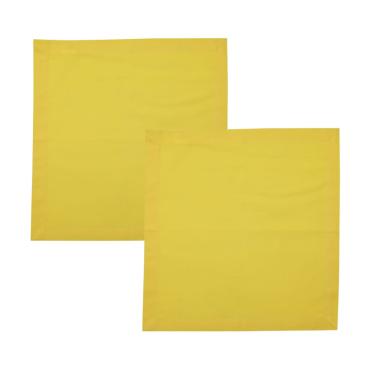 Imagem de Cj 2 Guardanapos de Tecido Algodão Amarelo 40x40cm Royal Decor