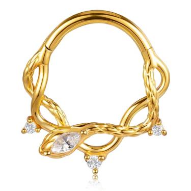 Imagem de DOEARKO Anéis de septo 16G 8 mm de aço inoxidável de alto polimento, hipoalergênicos, argolas clicker para mulheres e homens, joias modernas para piercing de nariz, 8MM, Aço inoxidável, Sem Pedra