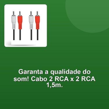 Imagem de Cabo 2 Rca X2 Rca 1,5 Metros