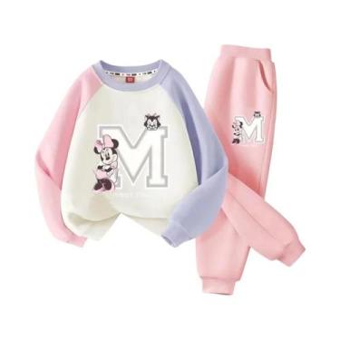 Imagem de Conjunto De Duas Peças De Algodão Com Estampa Da Minnie Da Disney Para