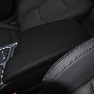 Imagem de faccaibbg Capa de console central (preto) para Cadillac CT4 2020 2021 2022 2023 2024 couro impermeável e resistente a arranhões, capa para acessórios Cadillac CT4 2020-2024
