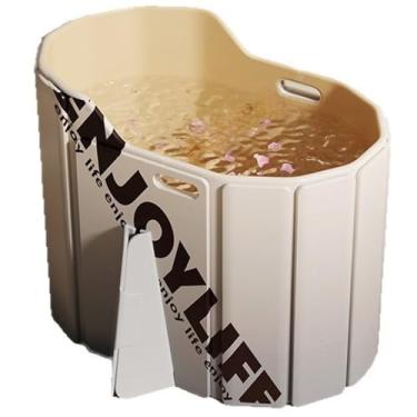 Imagem de Banheira dobrável para adultos, grande, dobrável, banheira portátil para banheiro, banheira de spa dobrável para chuveiro, ideal para espaços pequenos - banheiras dobráveis rápidas e sem esforço