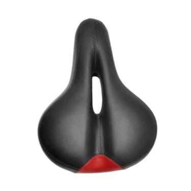 Imagem de MotiveTech Selim macio para bicicleta de montanha com capa impermeável e almofada acolchoada para exercícios, Vermelho