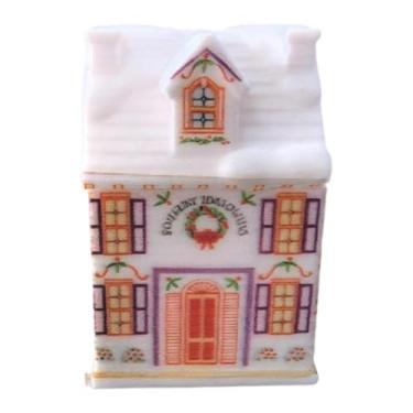 Imagem de Ioensy Centro de mesa de cozinha portátil com pote vazio em formato de casinha de especiarias para vila natalina. Ideal para decorar a da cozinha, Style D