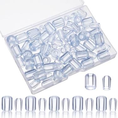 Imagem de WJIAAA 80 peças de pés protetores de pia de cozinha, acessórios de substituição para pés de grade inferior de silicone transparente azul universal para churrasqueira doméstica