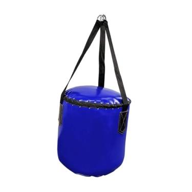 Imagem de KiBcsLic Saco de boxe suspenso, saco de pancada em PU, equipamento de treino desportivo multifuncional para artes marciais, fitness e kickboxing, para adultos, Azul