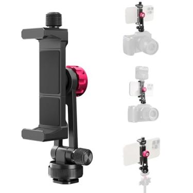 Imagem de ULANZI MA61 Suporte de metal para tripé de telefone com sapata fria, suporte de telefone ajustável de 360° para iPhone 17 16 15 14 Pro Max, Samsung, grampo de liga de alumínio para vlogging