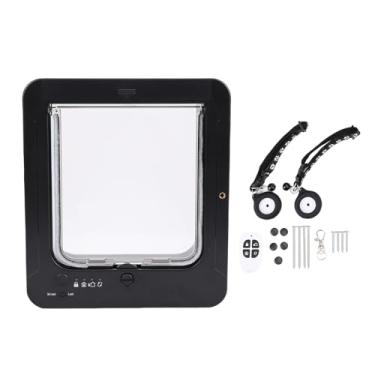 Imagem de Fabater Porta Inteligente para Gato para Interior e Exterior, Porta para Animais de Estimação Com 2 Chaves de Sensor de Coleira e 1 Controle Remoto e Aba de Gato Com Trava de 4 Vias