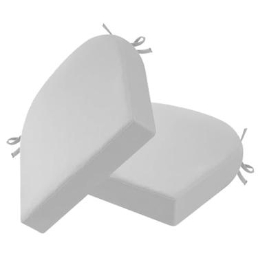 Imagem de Yadlan Almofadas de assento para cadeiras de jantar à prova d'água, almofadas de assento para cozinha com gravatas, quarto, pátio, almofada de assento de espuma viscoelástica de densidade com capas