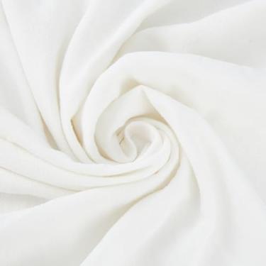 Imagem de 1 folha de lençóis de tecido de algodão retangular branco, tecido de algodão macio e respirável para roupas, cortinas de cama, decoração de casa ou pano de fundo fotográfico, 100 x 70 x 0 cm