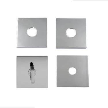 Imagem de Kit Roseta Avulsa Fechadura Pado Banheiro Cromada Sm Rq2 Zm