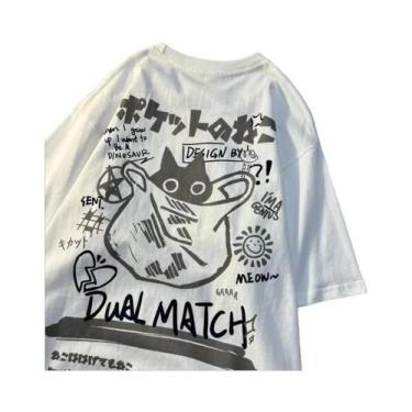 Imagem de Camiseta Casual Masculina De Verão plus Size M-8XL Com Estampa Retro D