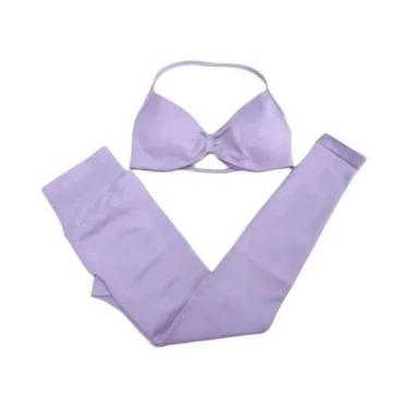 Imagem de Conjunto De Yoga Feminino Multicolorido 2 Peças Verão Fitness Pilates 