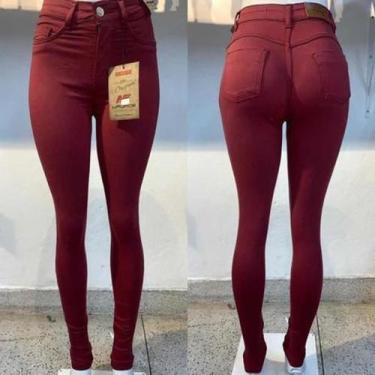 Imagem de 3 Calças Jeans Feminina Skynny Reta Cós Baixo e Alto Cores - Grupo PAS