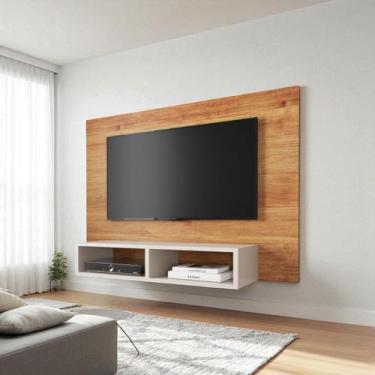 Imagem de Painel Tv Jazz P/TV ate 43 Polegadas com Nicho - Off White/Mel - Vieir