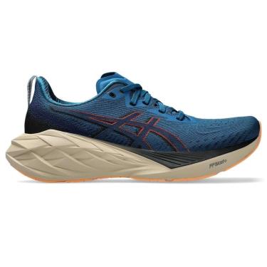 Imagem de Tênis ASICS Novablast 4 - Masculino - Azul Marinho com Bege e Preto-Masculino
