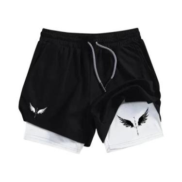 Imagem de Shorts Masculinos De Secagem Rápida Para Corrida Com Bolso Para Celula