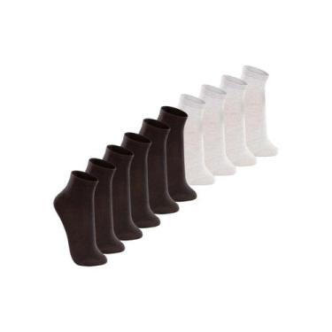 Imagem de Kit com 10 Pares de Meias Cano Médio Lupo 4200-088 Colorido, Preto