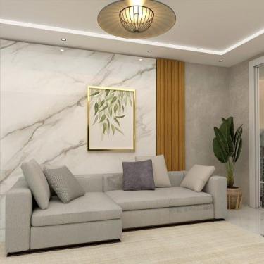 Imagem de Painel Ripado em Barra 250x49,6cm (1,24m²) Wpc Geliusmóveis 100%MDF - 