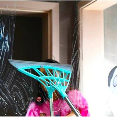 Imagem de Rodo Limpa Vidros e Seca Multiuso Silicone Vassoura Cabo Retrátil - No