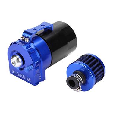 Imagem de Cryfokt A Captura de óleo do Motor 300ml Pode o Reservatório do Filtro de Ar Evitar A Entrada de Poeira e óleo Adequada para Melhor Desempenho Motor, Acessório Universal para Carro (Preto e Azul)