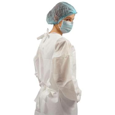 Imagem de Avental TNT 30 GM2 Branco Inoven Manga Longa 10 Unidades