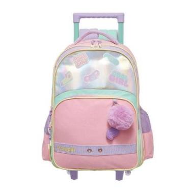 Imagem de Mochila de Rodinhas Pacific Com Alça Pampili Colors Rosa-Feminino