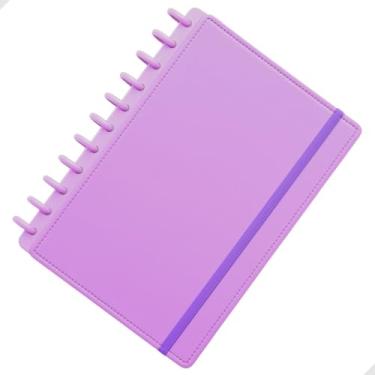 Imagem de Caderno Inteligente 11 Discos, Papelaria Fofa Divertida Criativa, Reutilizável para Estudos, Escola, Organização e Anotações, Material Escolar Criativo Volta as Aulas (Lilás)