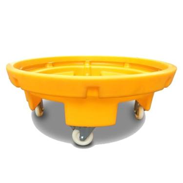 Imagem de Bandeja empilhável de tambor de óleo - Plataforma antiderrapante de contenção de derramamento para armazenamento externo - Paletes modulares de polietileno à prova de vazamento para garagem e uso em