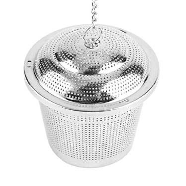 Imagem de GLOGLOW Bola de Tempero de Aço Inoxidável para Infusor de chá, Infusor de chá e Tempero Mais íngreme, à Prova de Ferrugem, Durável, Tamanhos de 6,5 Cm e 4,5 Cm para Armazenamento de Cozinha (L)