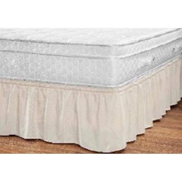 Imagem de Saia Box Colchão Solteiro King 2,00m x 1,00m x 30cm 100% Algodão 2 Elásticos Palha