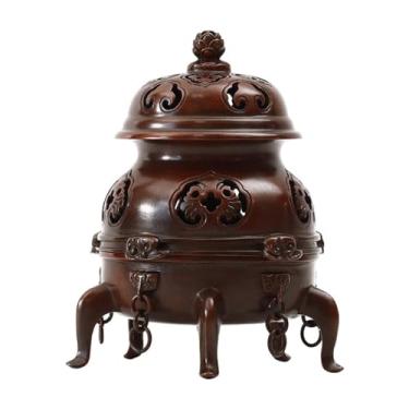Imagem de Queimador de incenso grande queimador de incenso de sândalo cobre puro forno de oferta interior casa aromaterapia forno retro decoração de casa incenso suporte para queimador de incenso