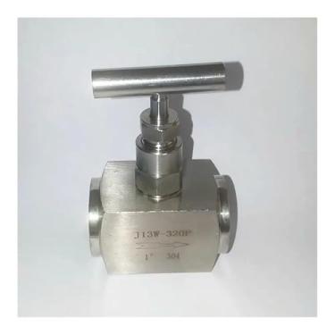 Imagem de Guindaste de válvula de agulha de desligamento fêmea de 2,5 cm de alta pressão 4600 PSI 304 controle de fluxo de água ar combustível CO2 gás