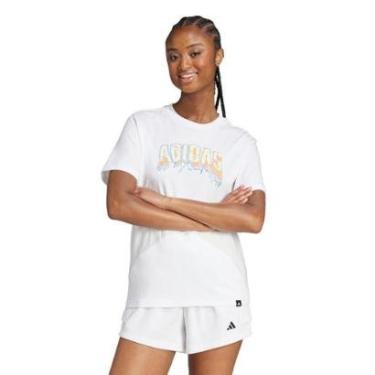 Imagem de Camiseta Adidas Enchimento Estampada Feminina-Feminino