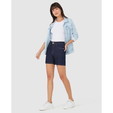 Imagem de Bermuda Feminina Cintura Média Em Jeans Com Elastano-Feminino