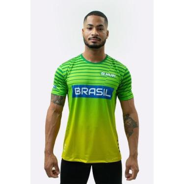 Imagem de Camiseta HUPI Brasil Pace, Verde, Amarelo, M