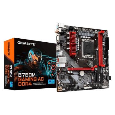 Imagem de Placa-Mãe Gigabyte B760M GAMING AC Rev. 1.x, Intel LGA1700, Micro ATX, DDR4, e - B760M GAMING AC-Unissex