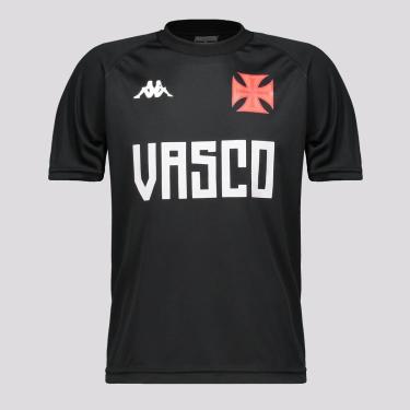 Imagem de Camisa Kappa Vasco Supporter Type Infantil Preta-Unissex
