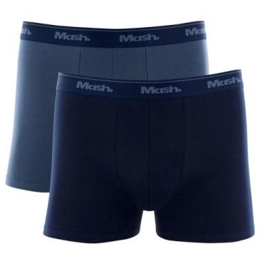 Imagem de Kit c/8 Cuecas Boxer Mash Infantil 110.07, Marinho, Azul jeans, G