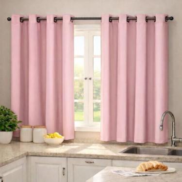 Imagem de Cortina Blackout Lisa Cozinha 2,40 X 1,40 Térmica E Moderna - Malu Enx